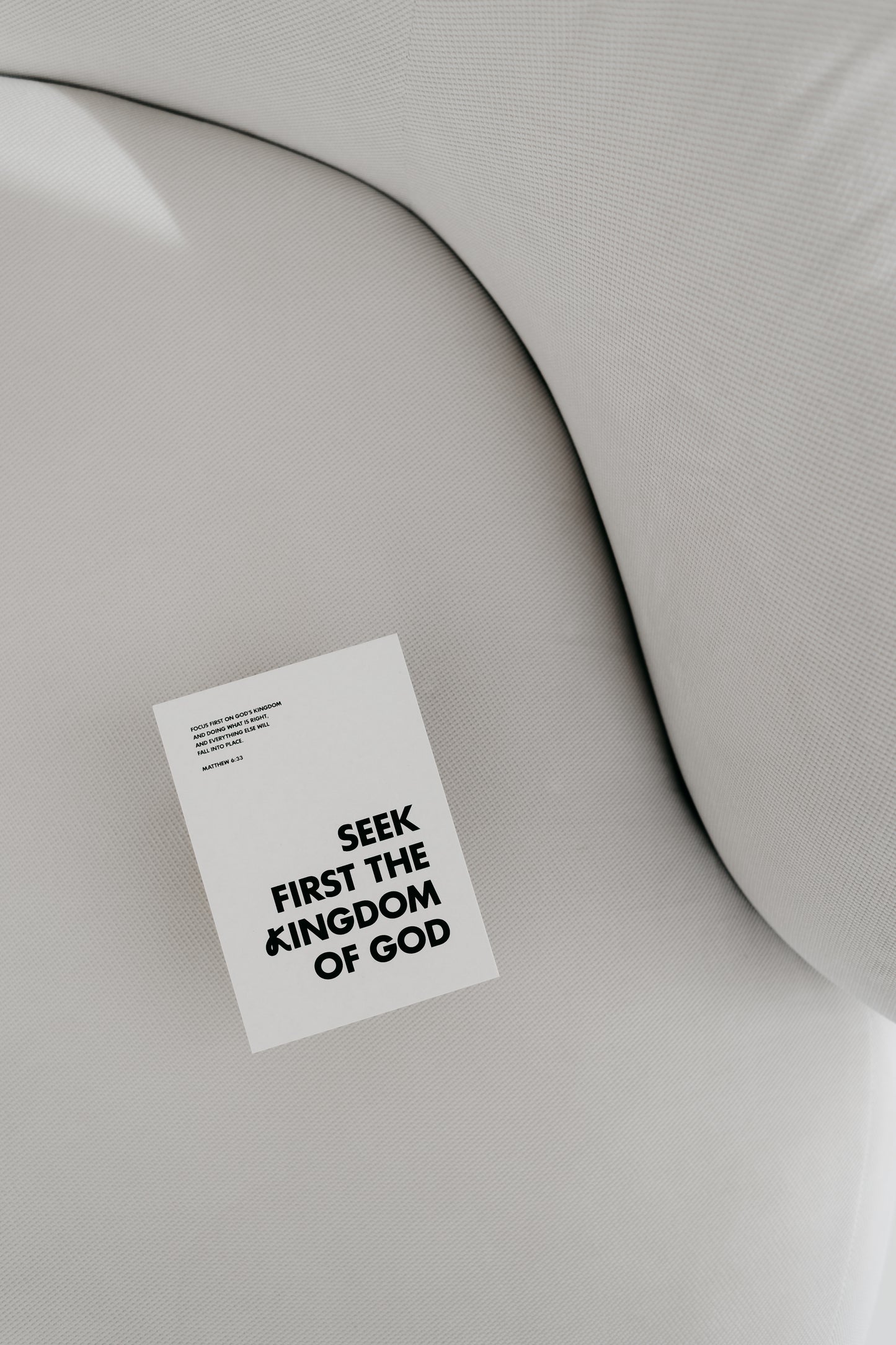 Seek first the kingdom of God - Postkarte aus Schilfpapier Schilfpapier