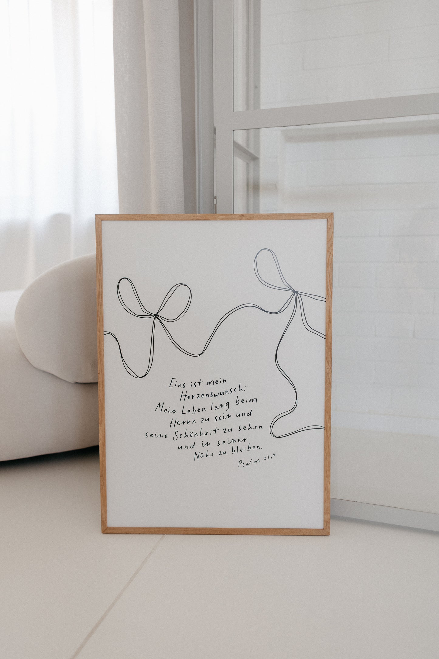 Herzenswunsch Psalm 27,4 - Poster 50x70 cm