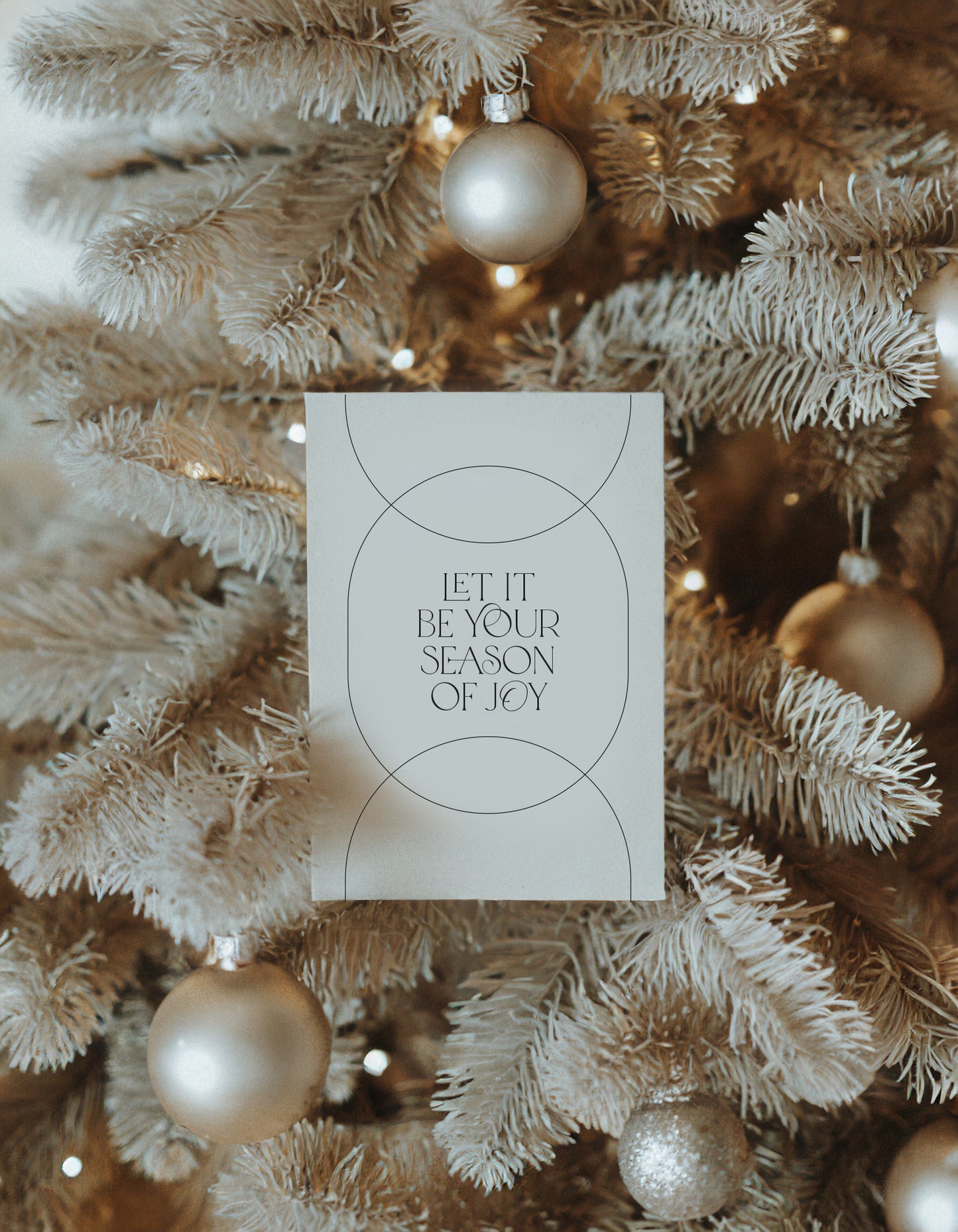 SEASON OF JOY - Weihnachtskarte A6 auf Schilfpapier - Letzte Chance!