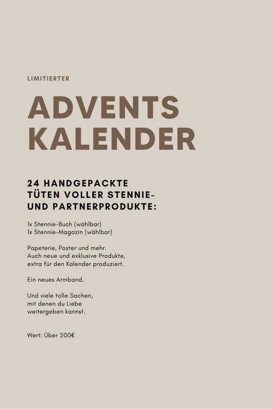NUR KURZ: Adventskalender SHARE THE LOVE - 24 handverlesene Produkte aus der Stennie Welt