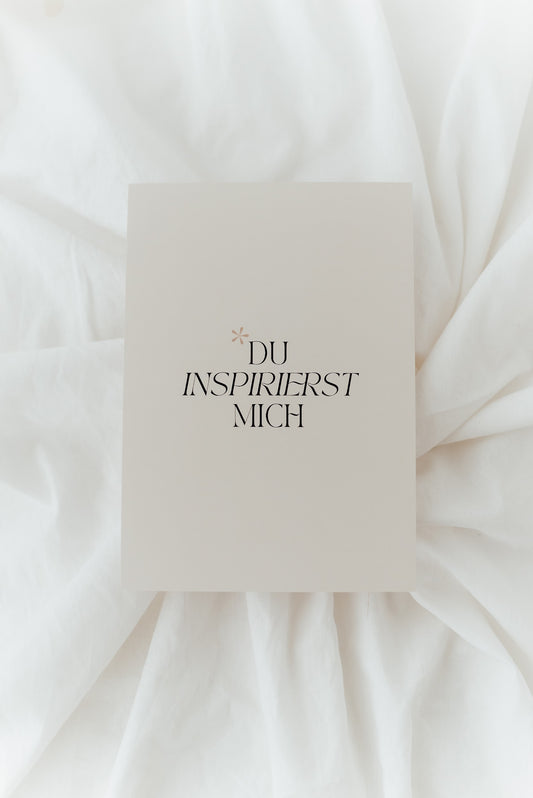Du inspirierst mich - Statementkarte A5