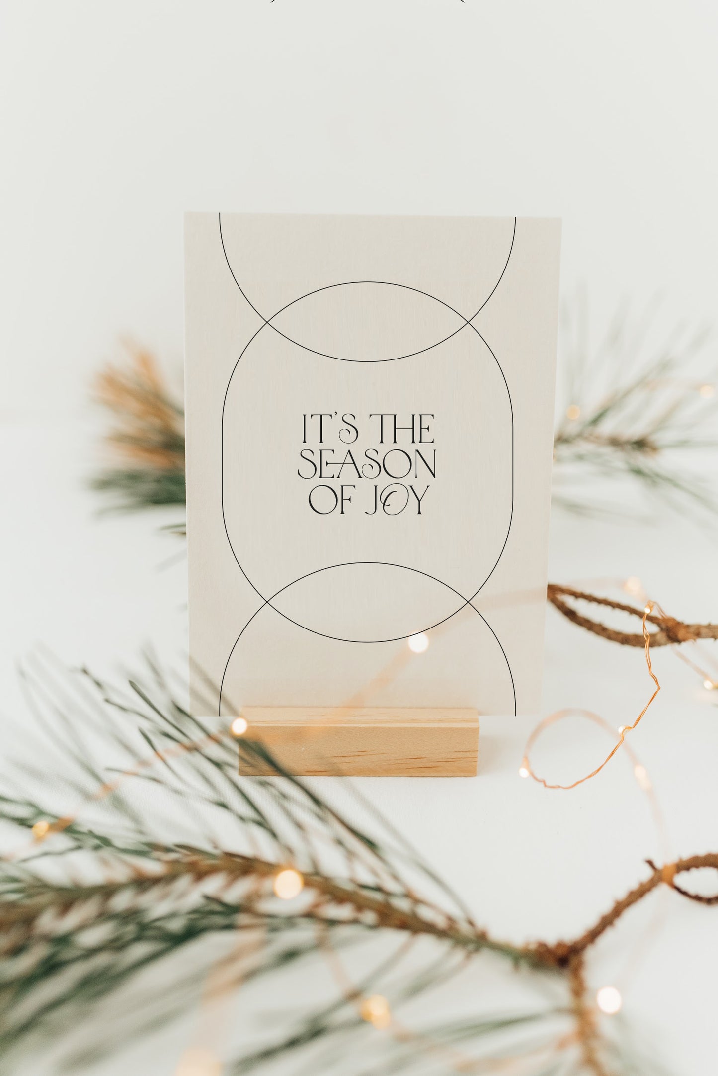 SEASON OF JOY - Weihnachtskarte A6 auf Schilfpapier - Letzte Chance!