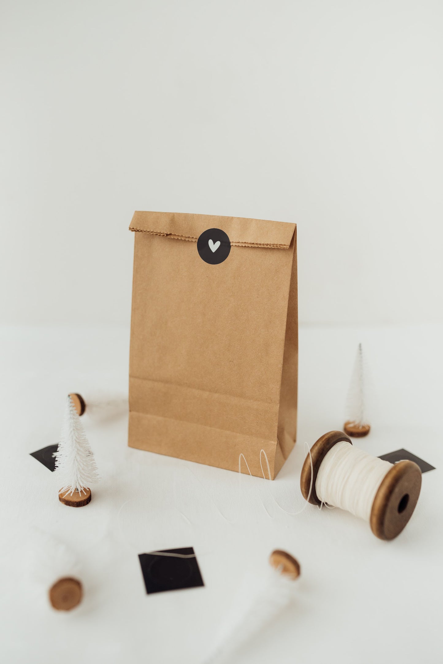 10 Mini-Aufkleber "Herz"