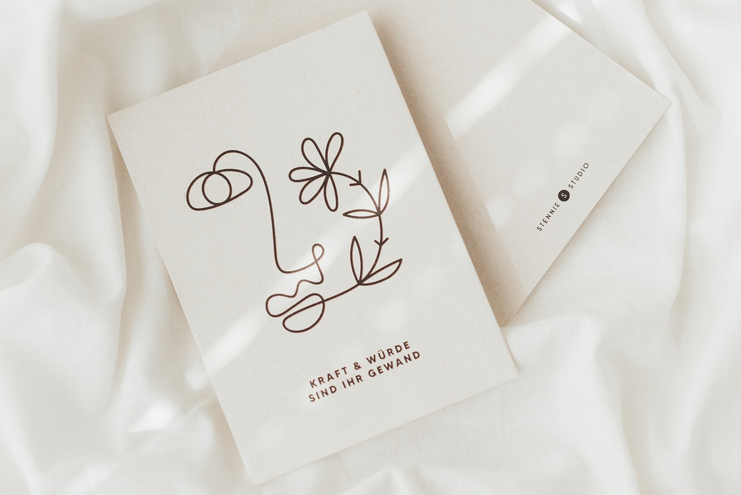 Kraft und Würde - Karte A6 auf Schilfpapier