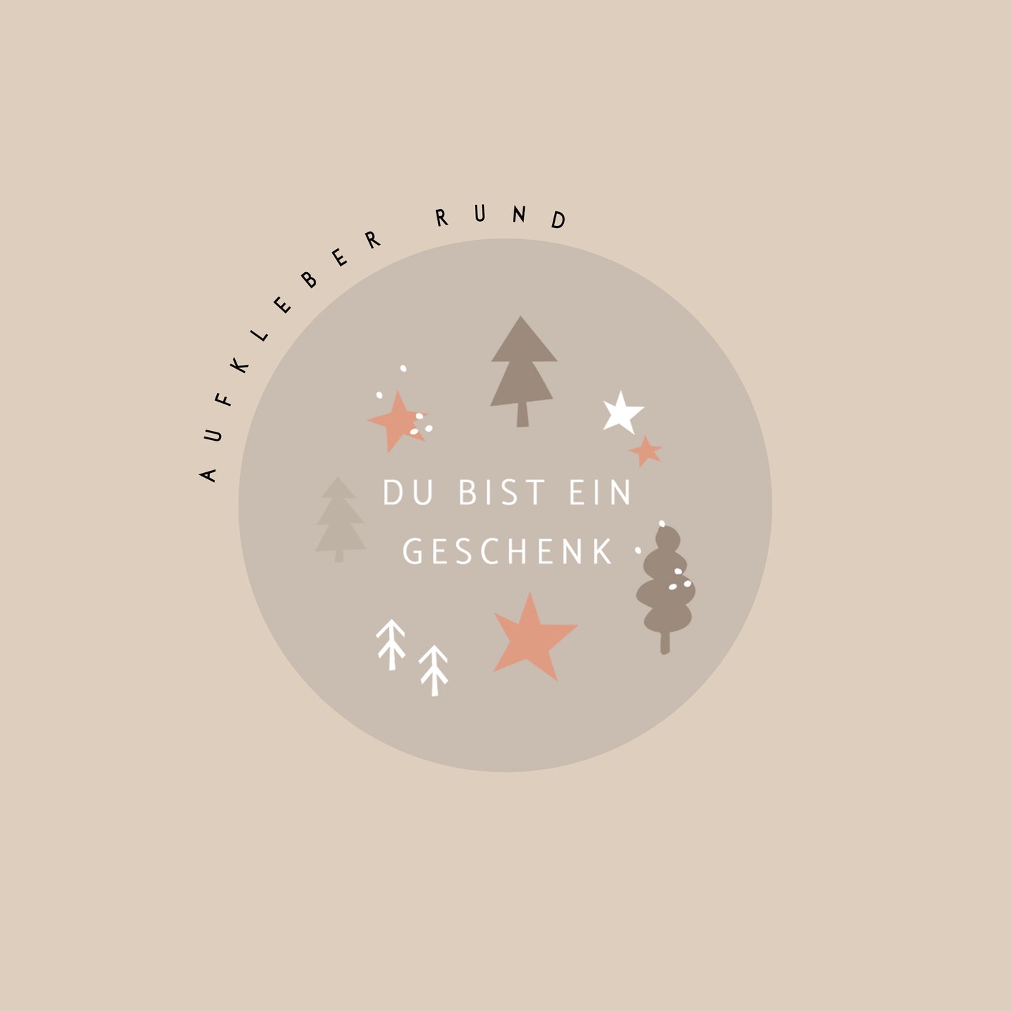 5 Aufkleber "Du bist ein Geschenk"