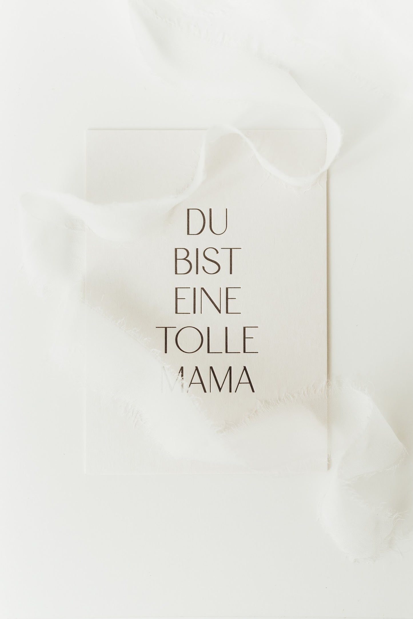 Du bist eine tolle Mama - Postkarte A6 auf Schilfpapier mit Letterpress