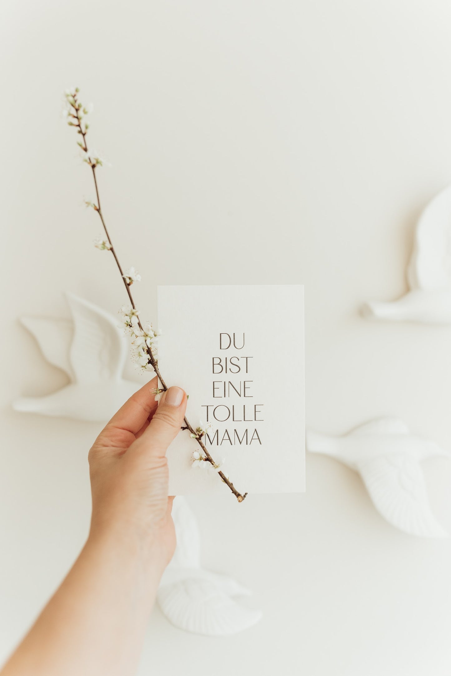 Du bist eine tolle Mama - Postkarte A6 auf Schilfpapier mit Letterpress