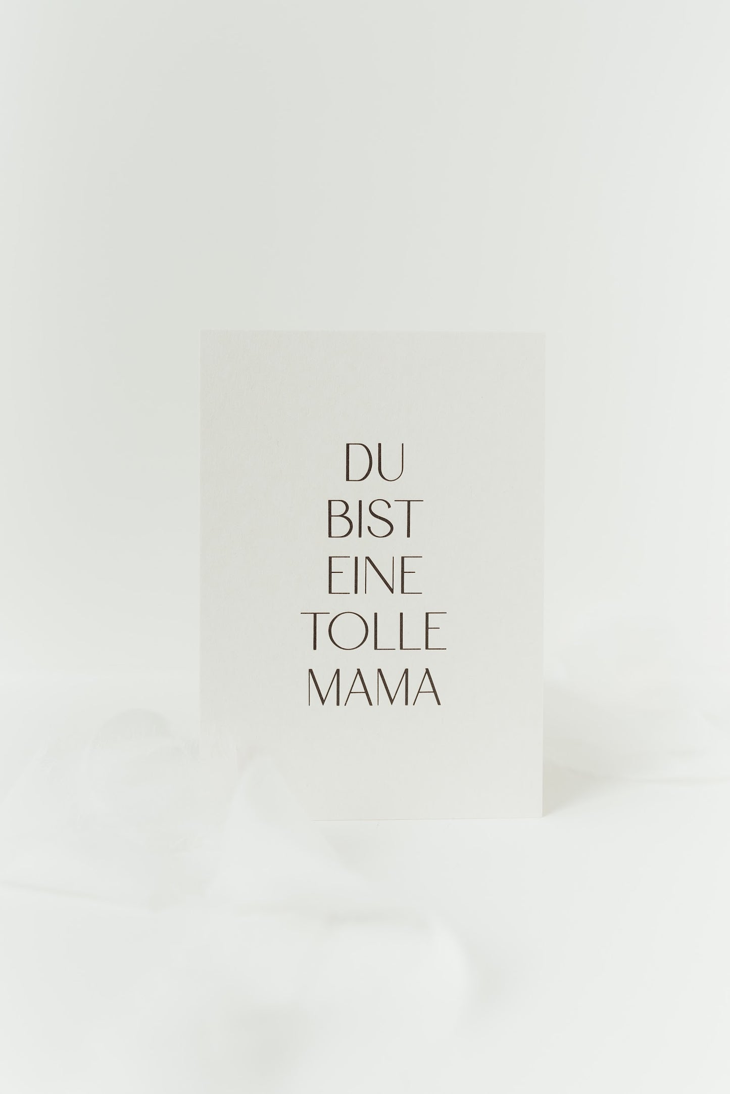 Du bist eine tolle Mama - Postkarte A6 auf Schilfpapier mit Letterpress