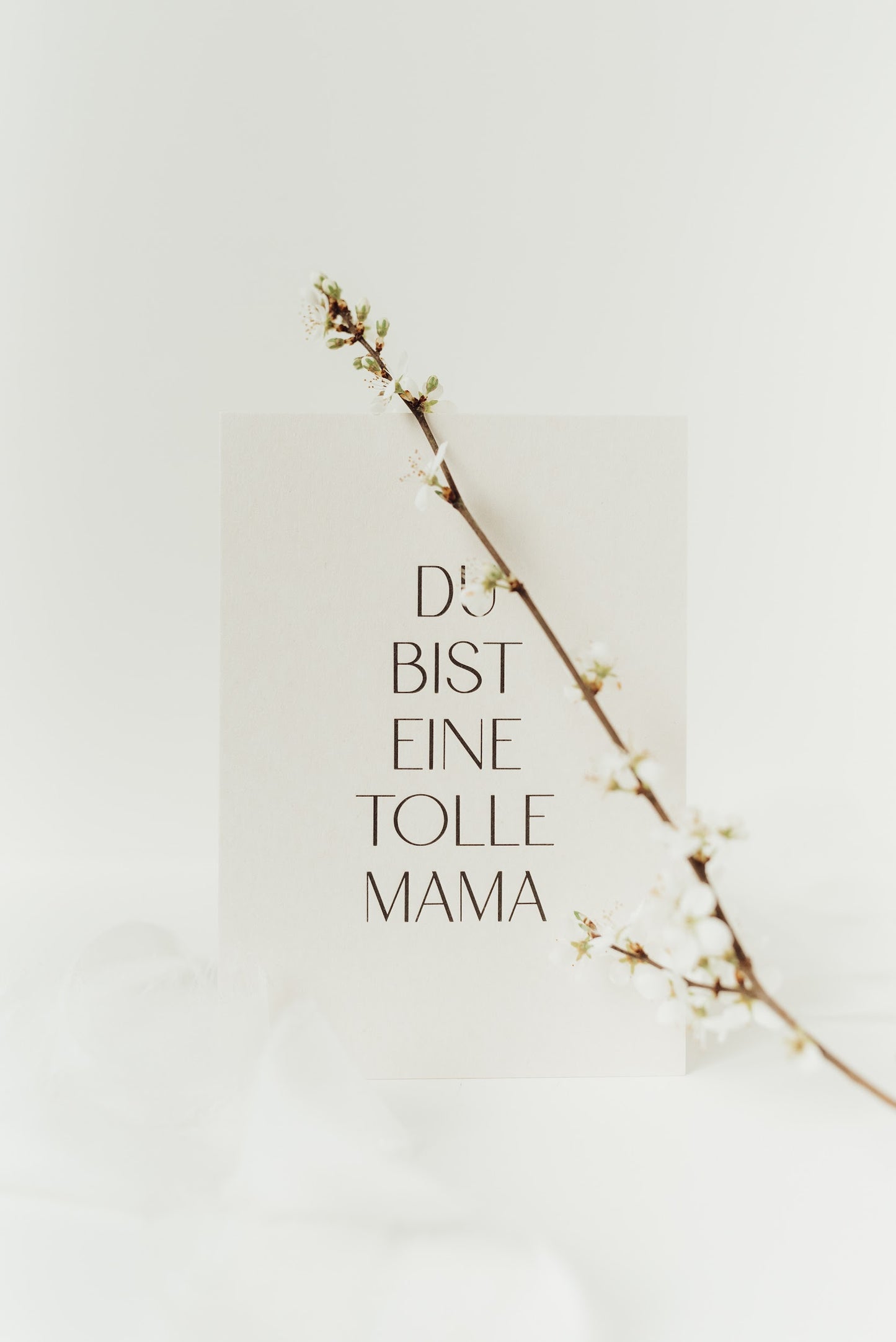 Du bist eine tolle Mama - Postkarte A6 auf Schilfpapier mit Letterpress