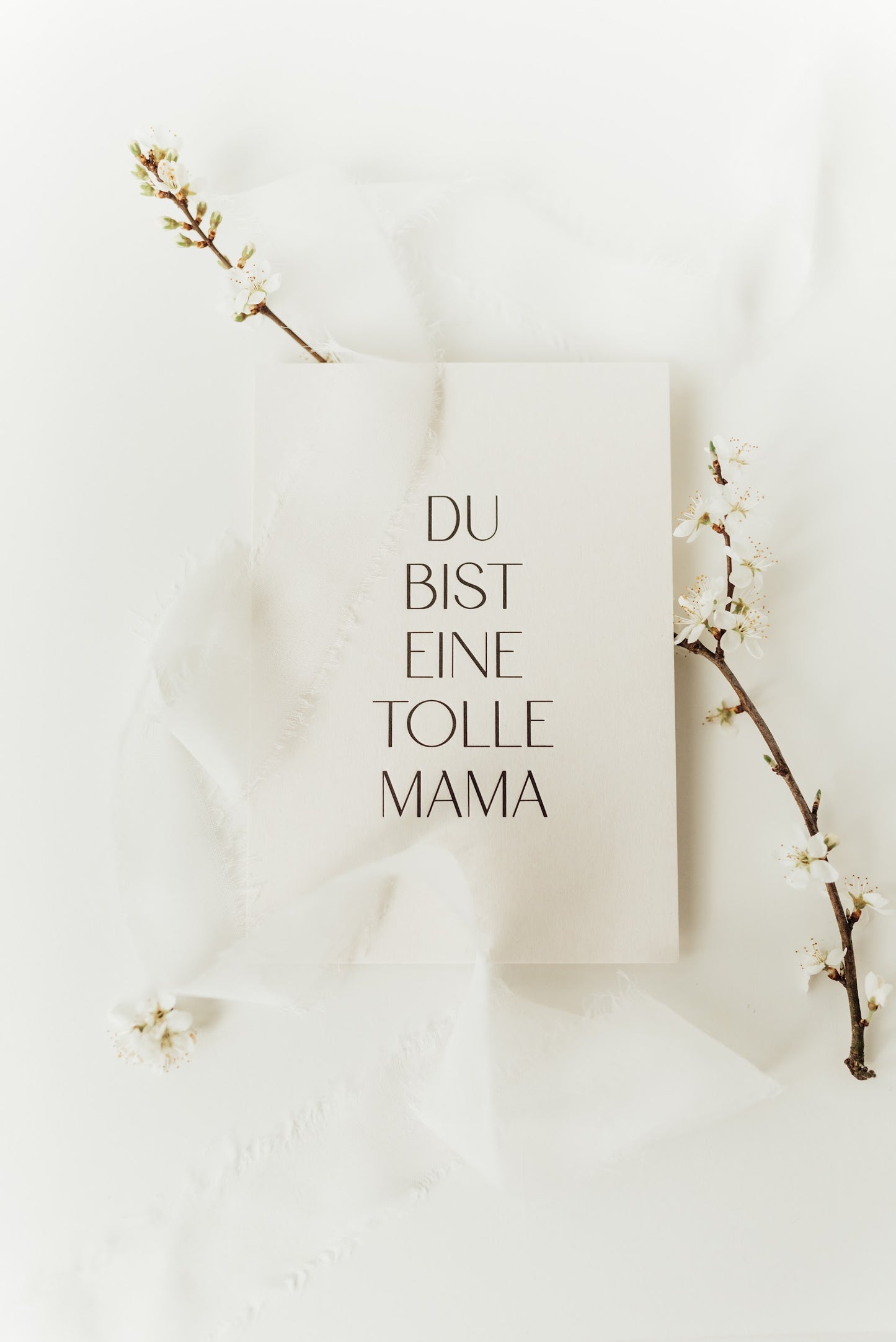 Du bist eine tolle Mama - Postkarte A6 auf Schilfpapier mit Letterpress