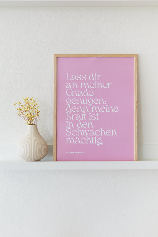 Lass dir an meiner Gnade genügen - Poster A3