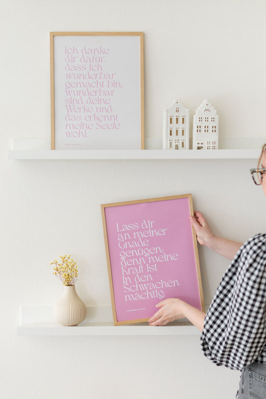 Lass dir an meiner Gnade genügen - Poster A3