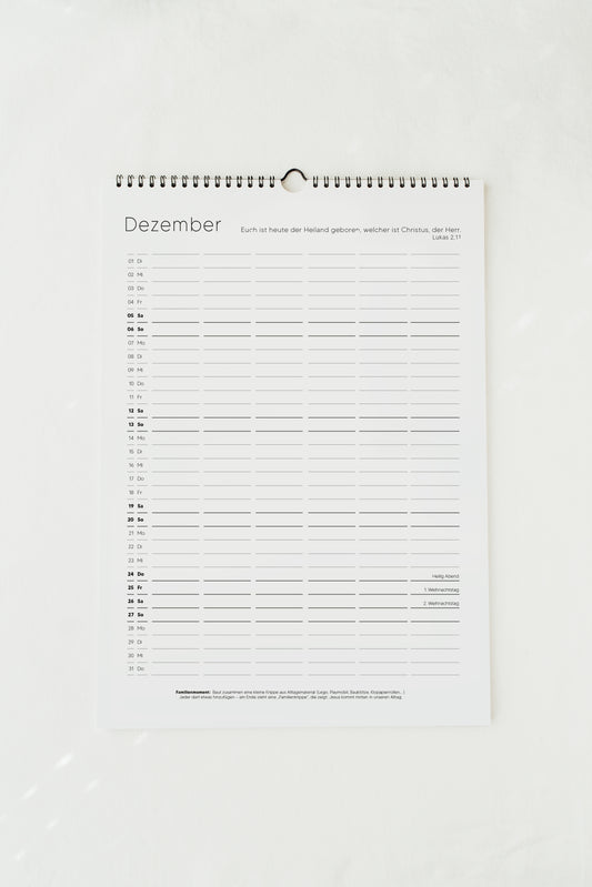 Familienplaner 2026 - 4,5 oder 6 Spalten