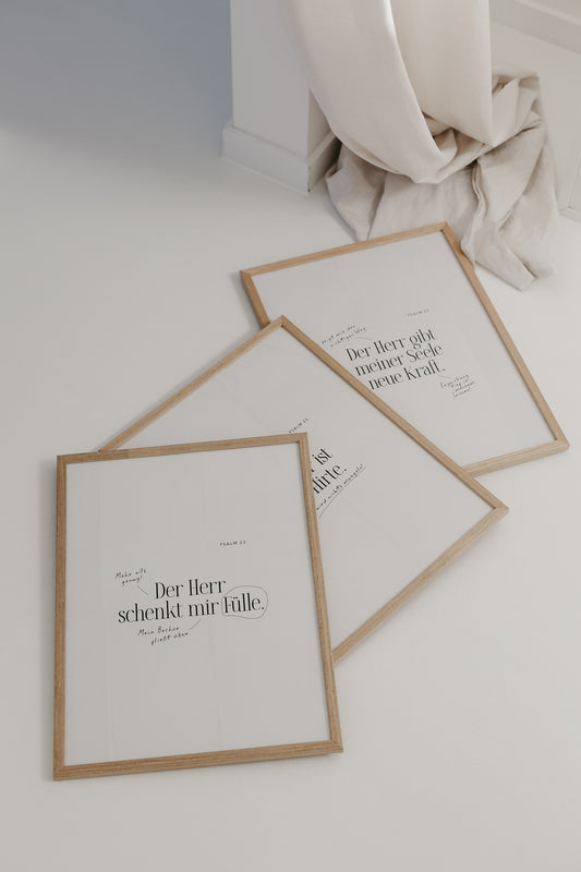 Psalm 23 - Posterset mit Patina - Poster 30x40 cm