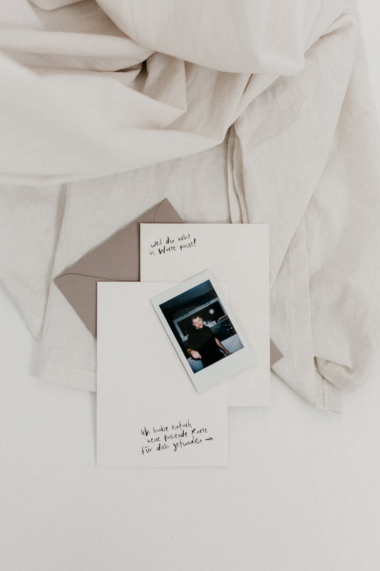 Keine Karte - Karte A6 auf Schilfpapier mit Umschlag