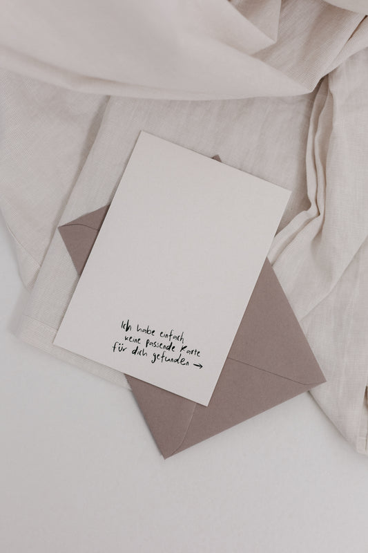 Keine Karte - Karte A6 auf Schilfpapier mit Umschlag