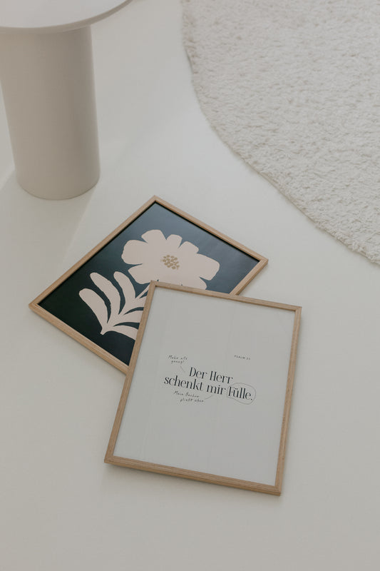 FÜLLE - Psalm 23 mit Patina - Poster 30x40 cm