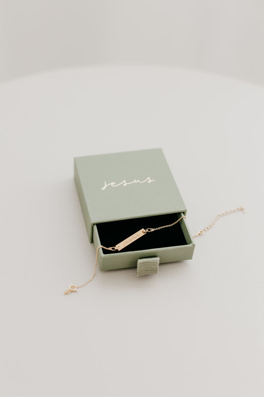 Zartes Armband "Jesus" - gold