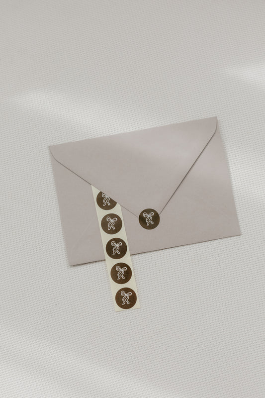 10 Mini-Aufkleber "Schleife"