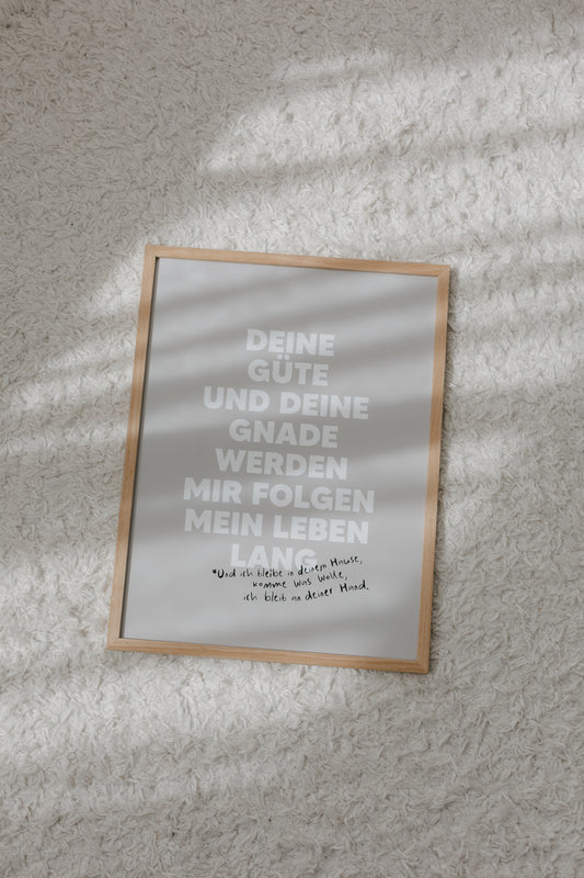 Deine Güte und deine Gnade - Benoa Poster 30x40 cm