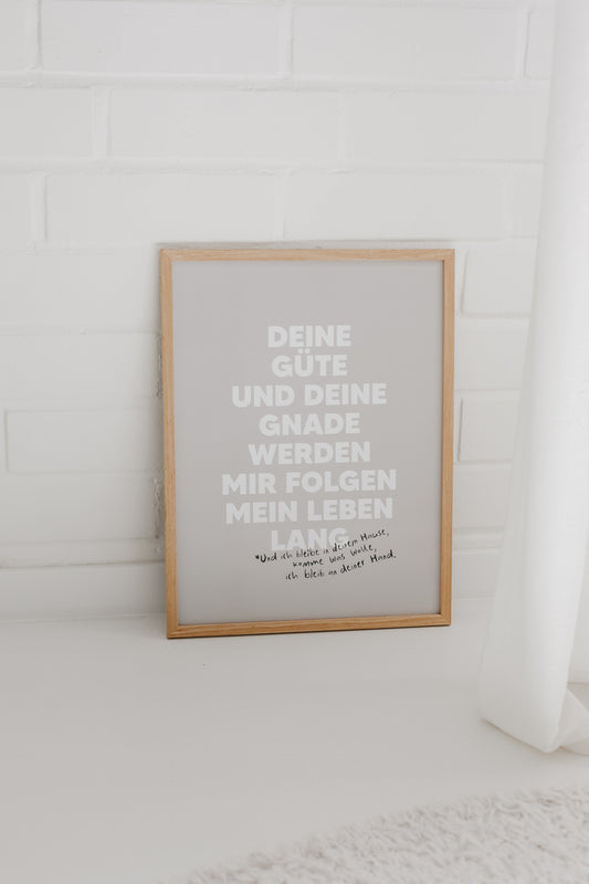 Deine Güte und deine Gnade - Benoa Poster 30x40 cm