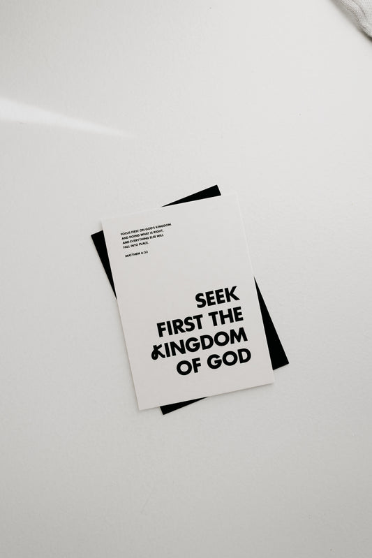 Seek first the kingdom of God - Postkarte aus Schilfpapier Schilfpapier