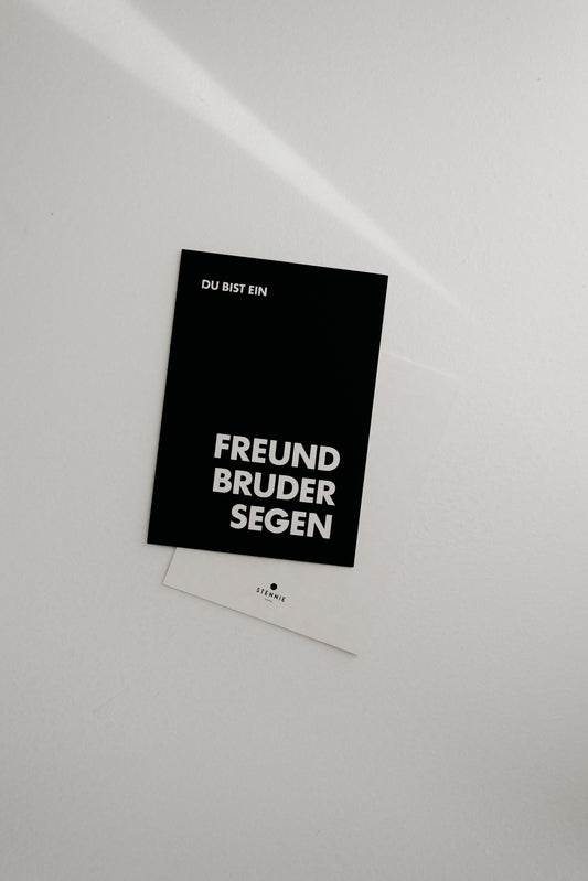 Bruder, Freund & Segen - Postkarte aus Schilfpapier