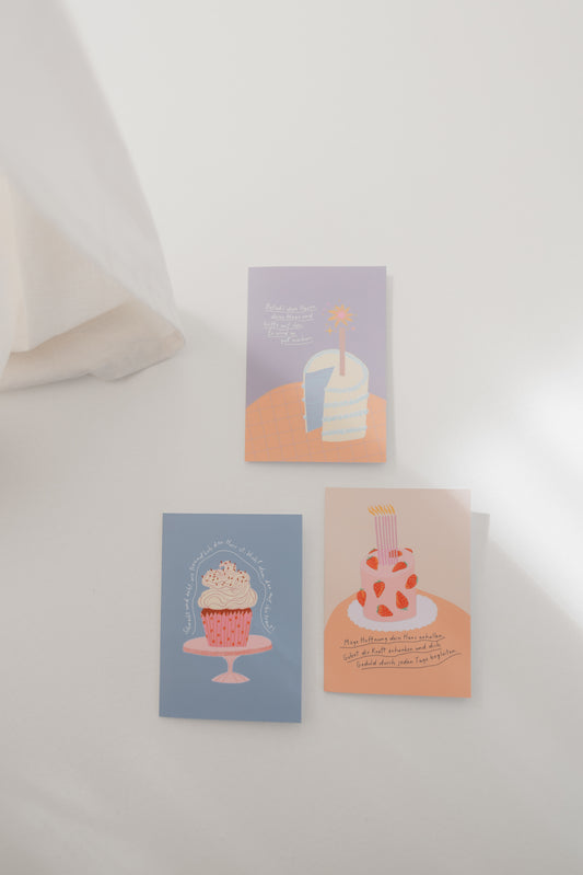 3 Klappkarten "Segenswünsche" - A6