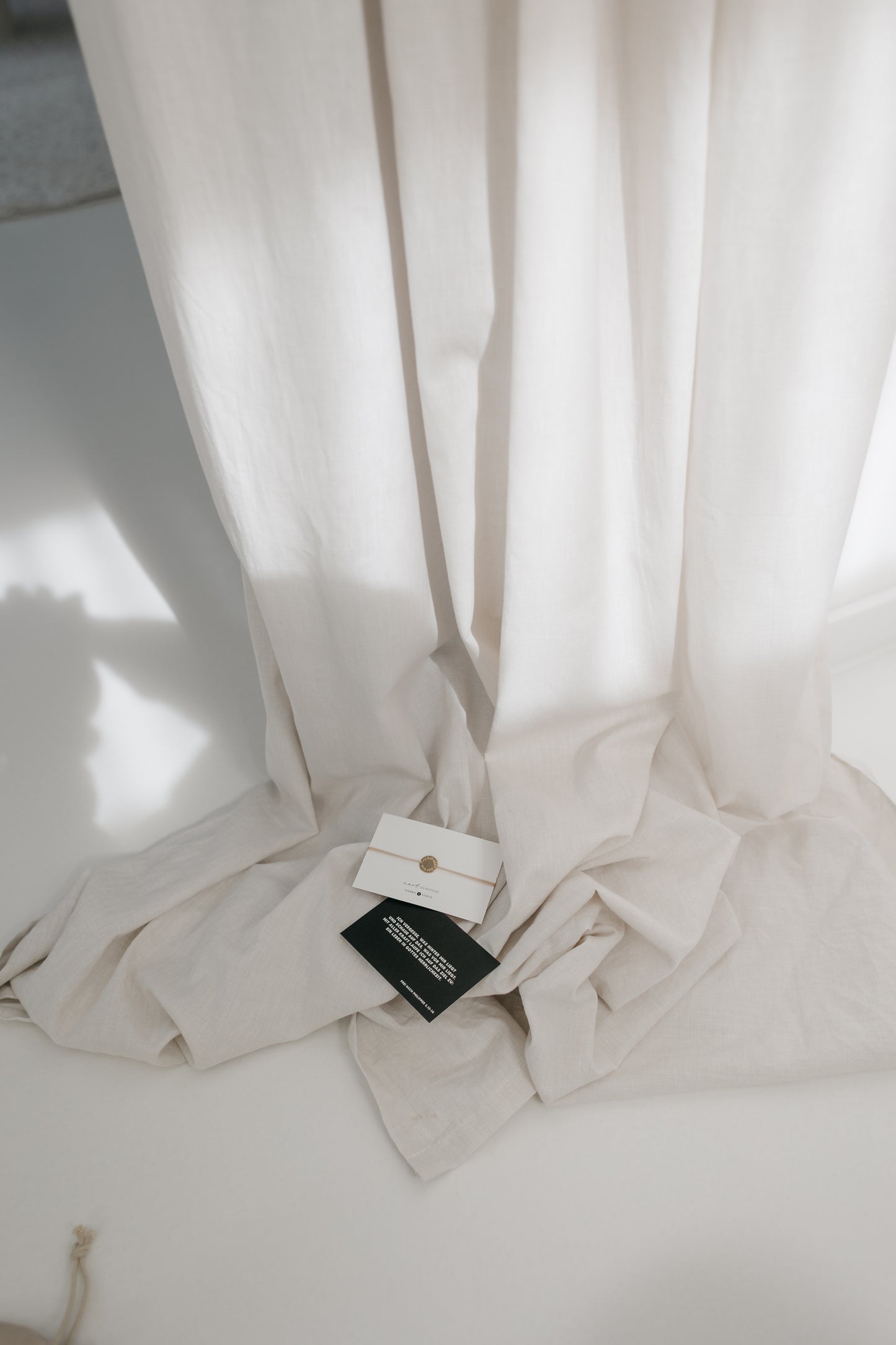 Niemals zurück - Armband mit Karte & Stoffbeutel