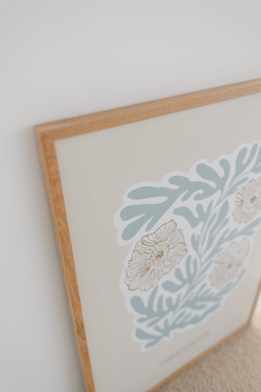 Du zeigst mir den Weg zum Leben - beiges Poster in 50x70 cm