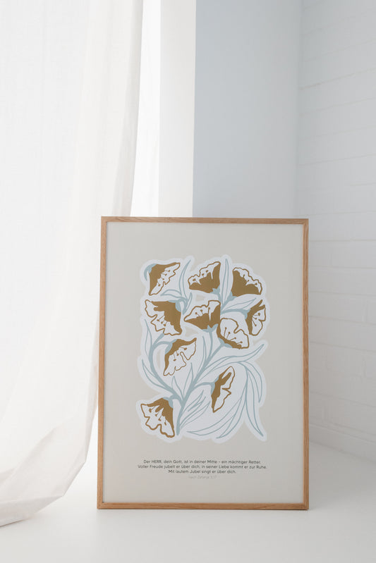 Der Herr ist in deiner Mitte - beiges Poster in 50x70 cm