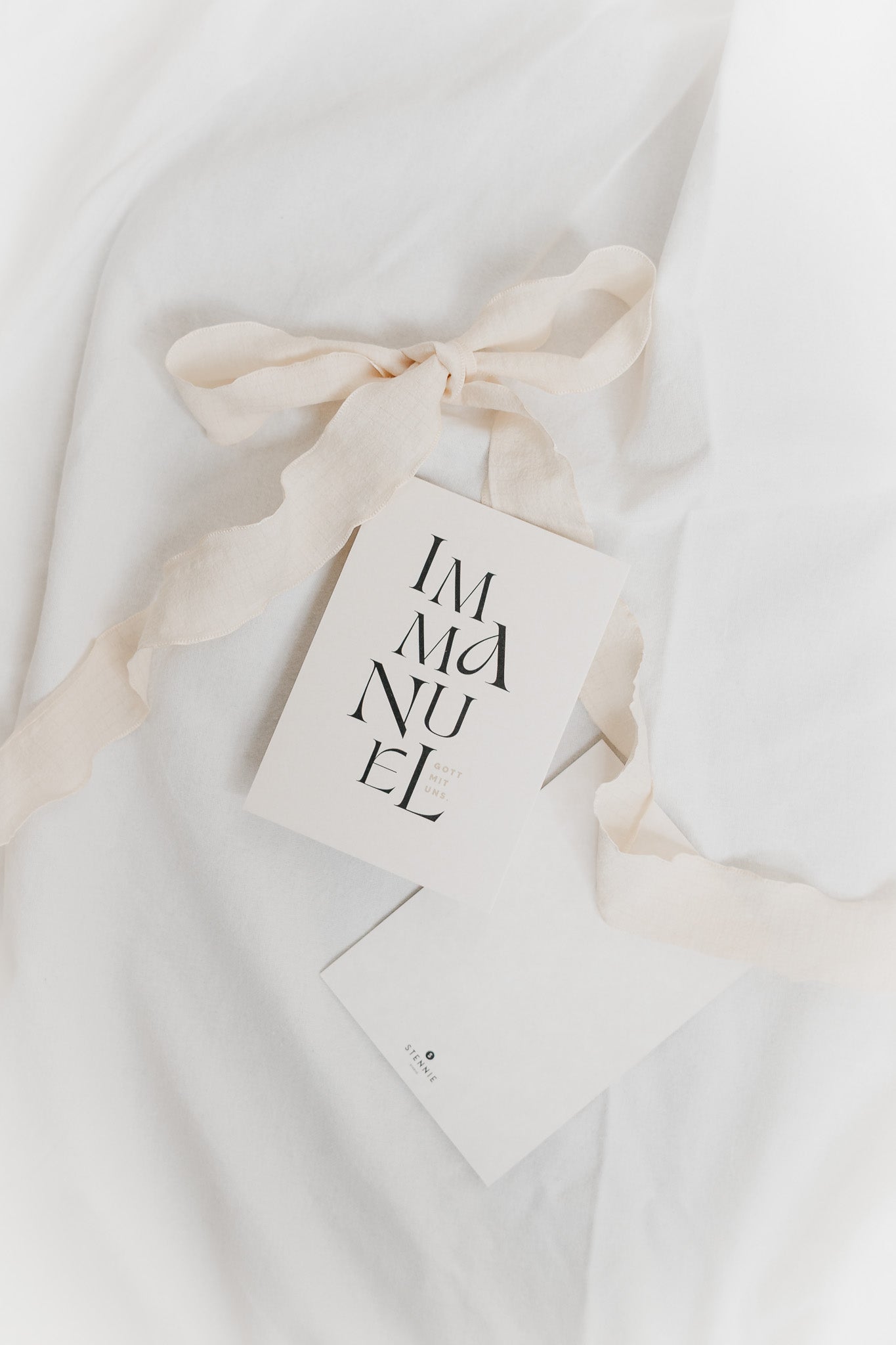 Immanuel - Weihnachtskarte A6 auf Schilfpapier