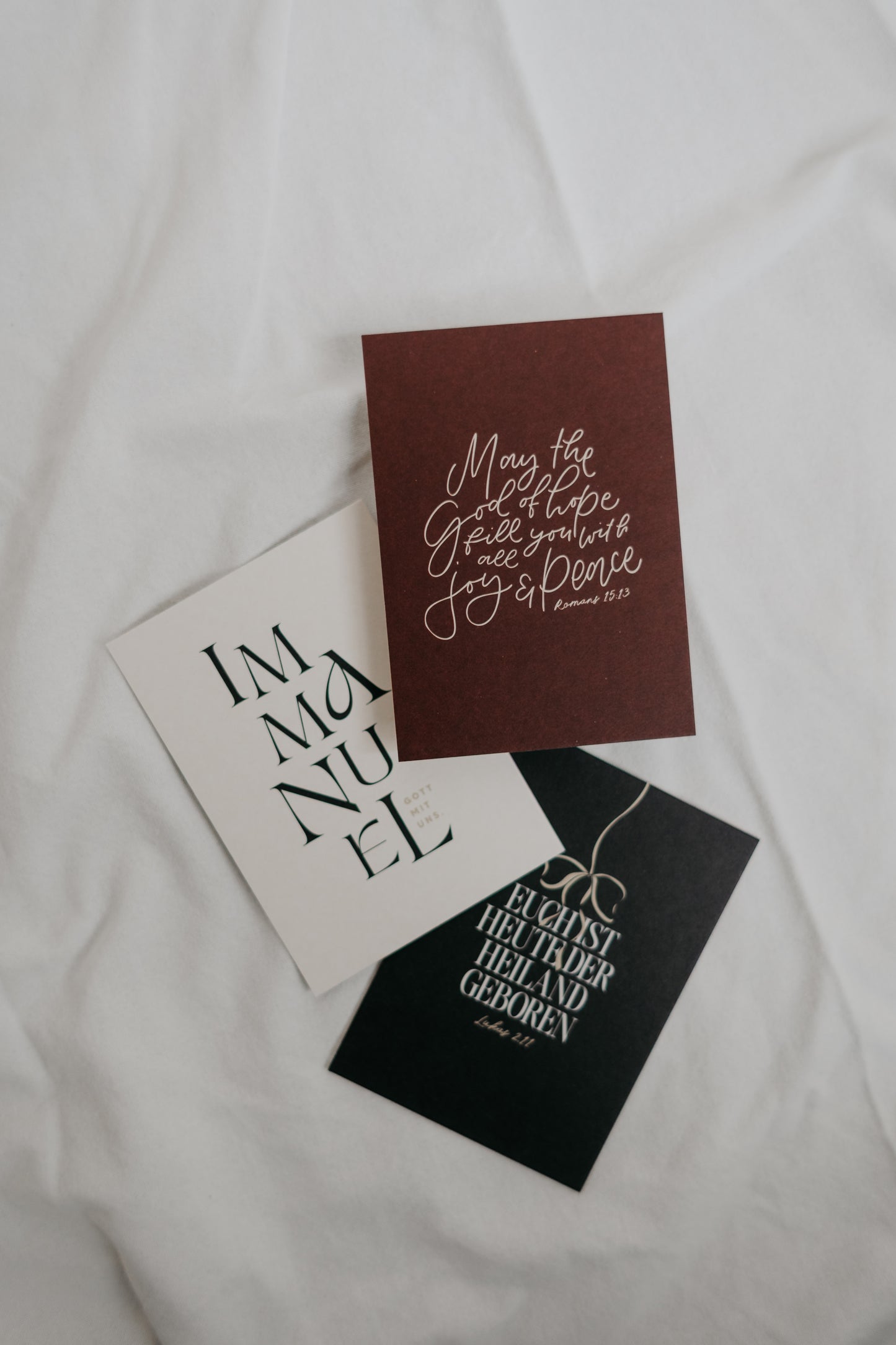 Euch ist heute der Heiland geboren - Weihnachtskarte A6 auf Schilfpapier