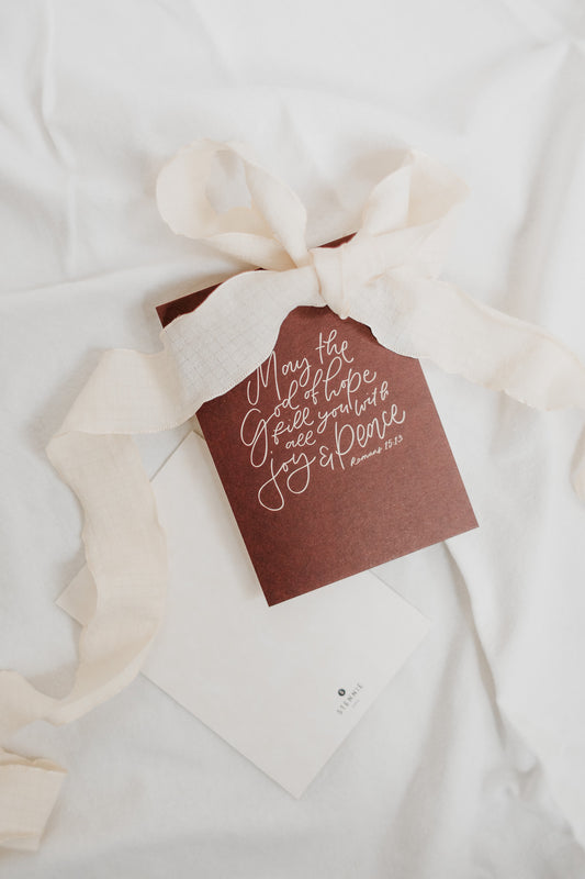 May the God of hope - Weihnachtskarte A6 auf Schilfpapier