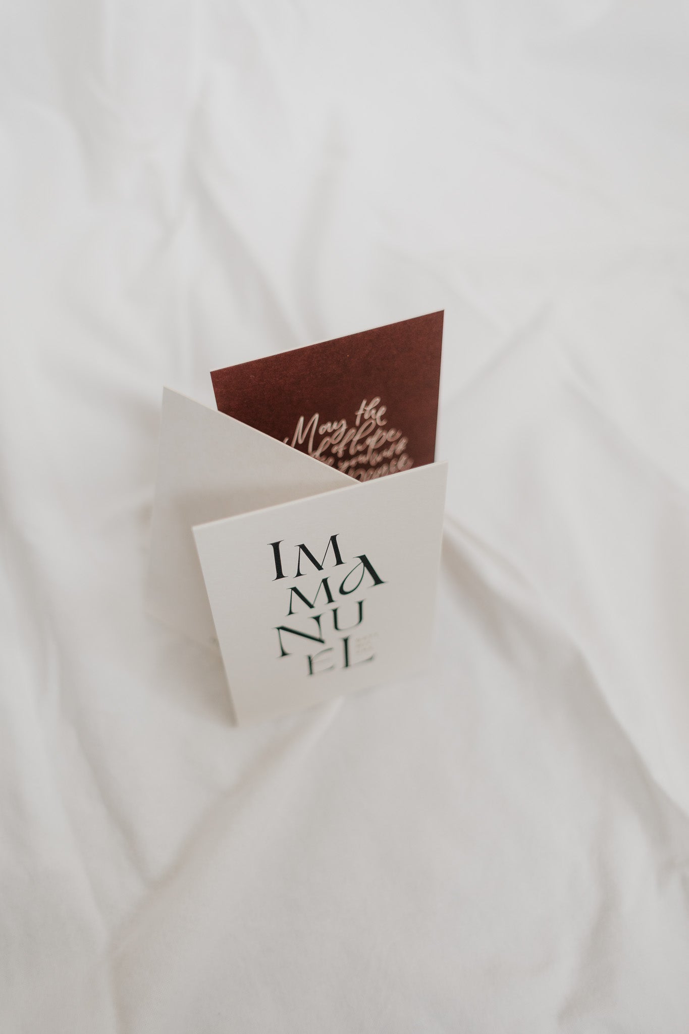 Weihnachtswünsche - Drei Karten aus Schilfpapier A6