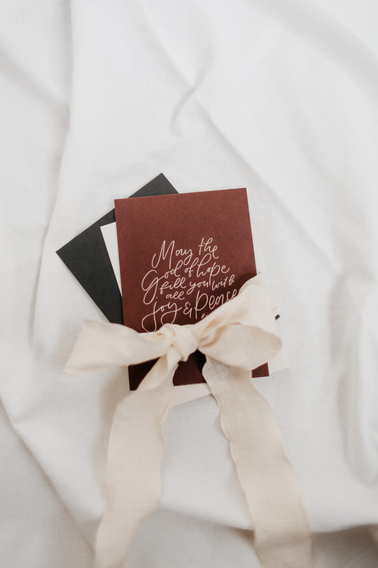 Weihnachtswünsche - Drei Karten aus Schilfpapier A6