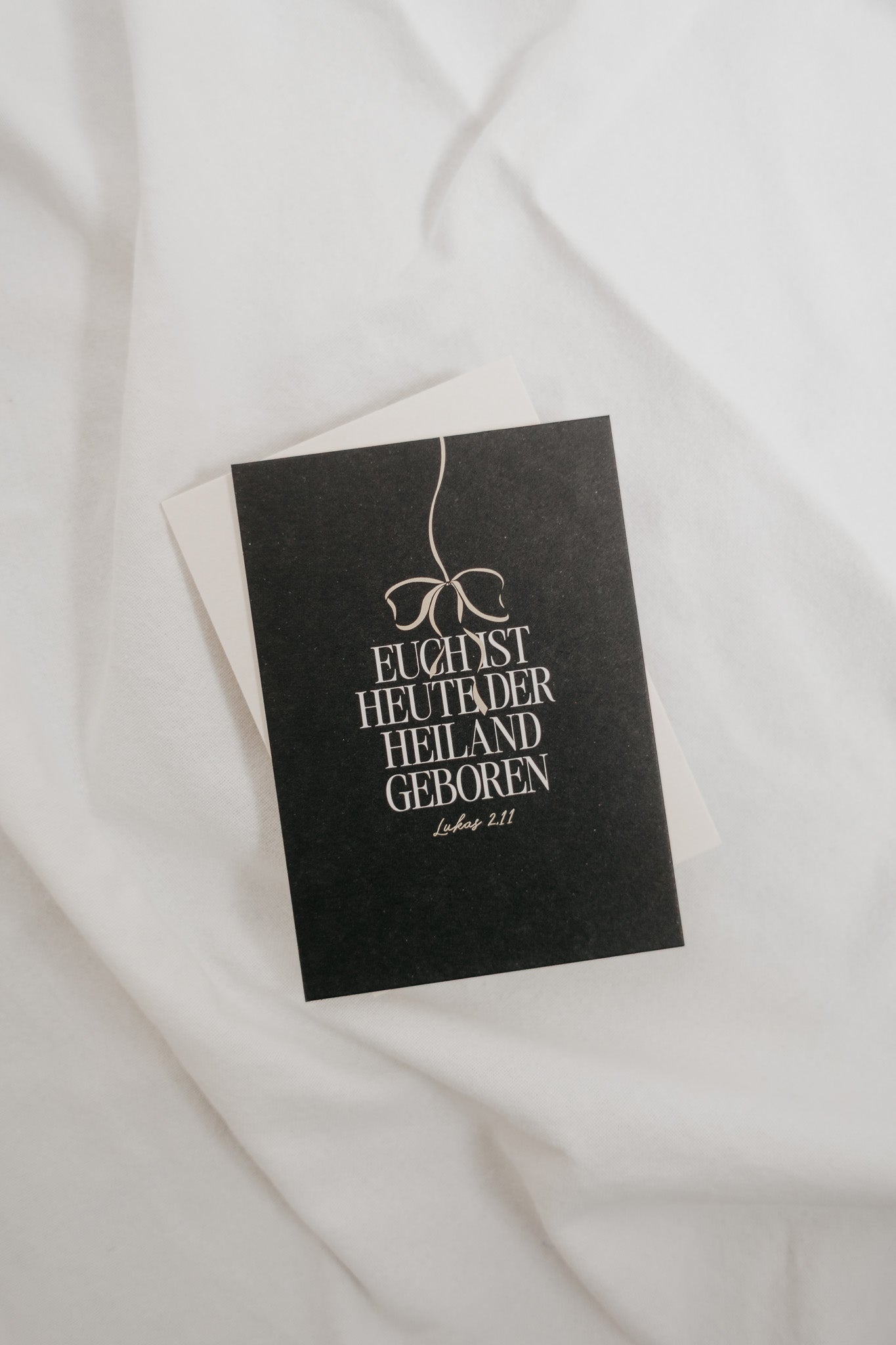 Euch ist heute der Heiland geboren - Weihnachtskarte A6 auf Schilfpapier