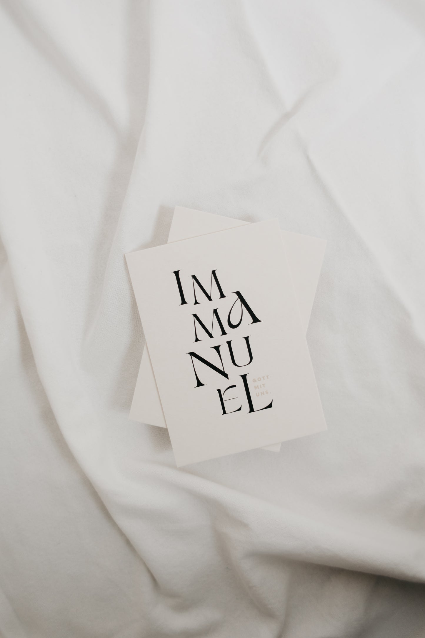 Immanuel - Weihnachtskarte A6 auf Schilfpapier