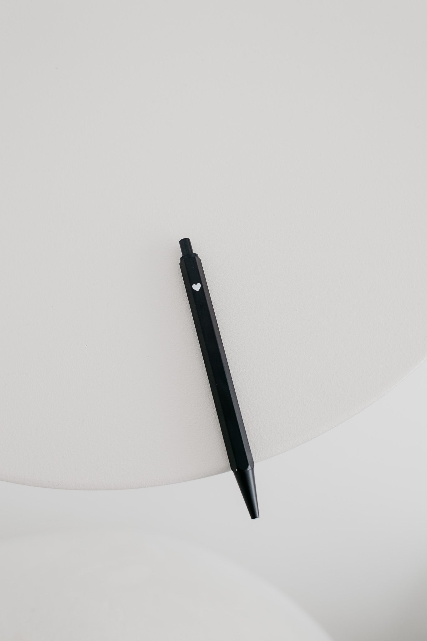 Kugelschreiber Herz - grau oder schwarz
