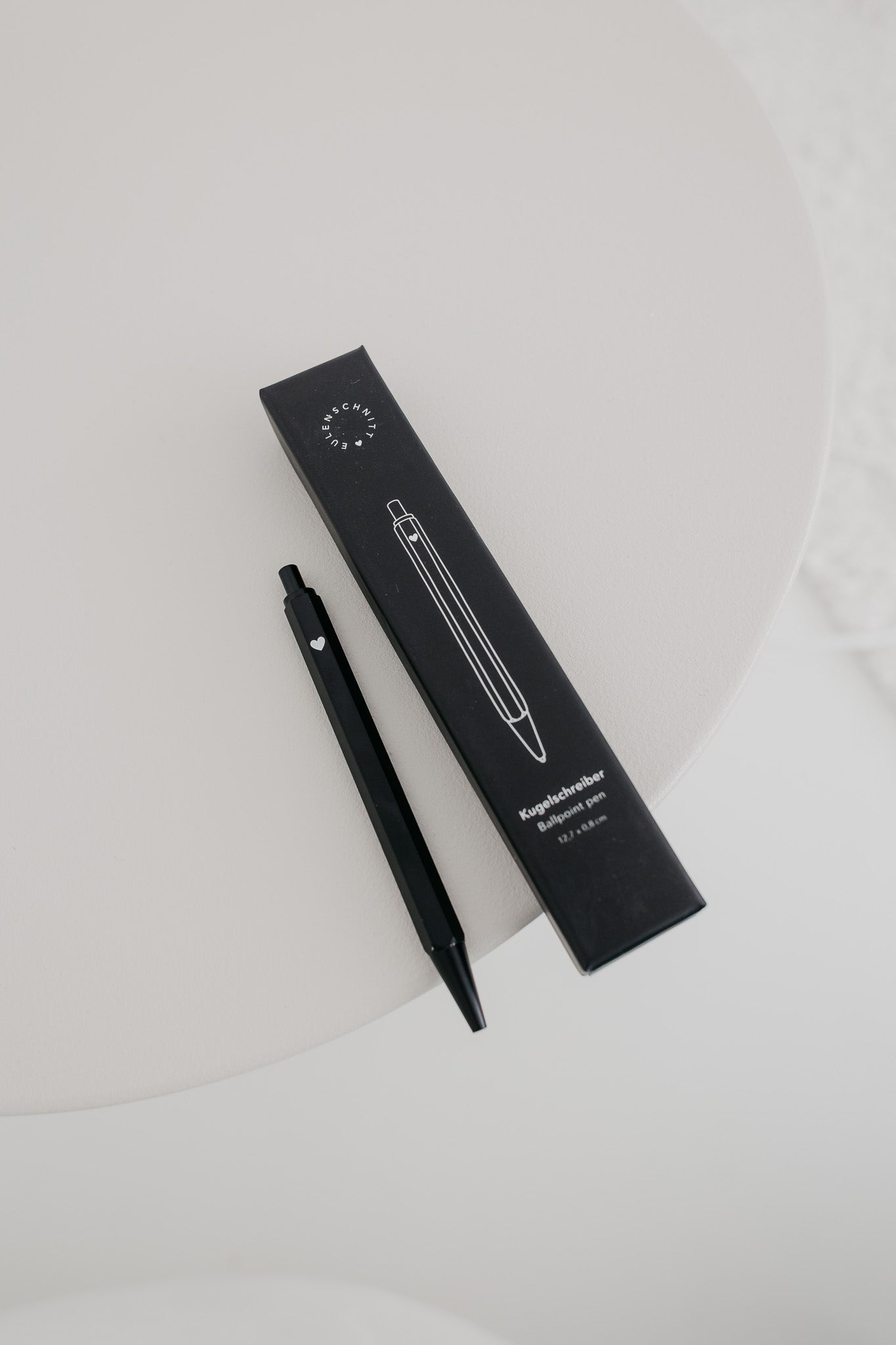 Kugelschreiber Herz - grau oder schwarz