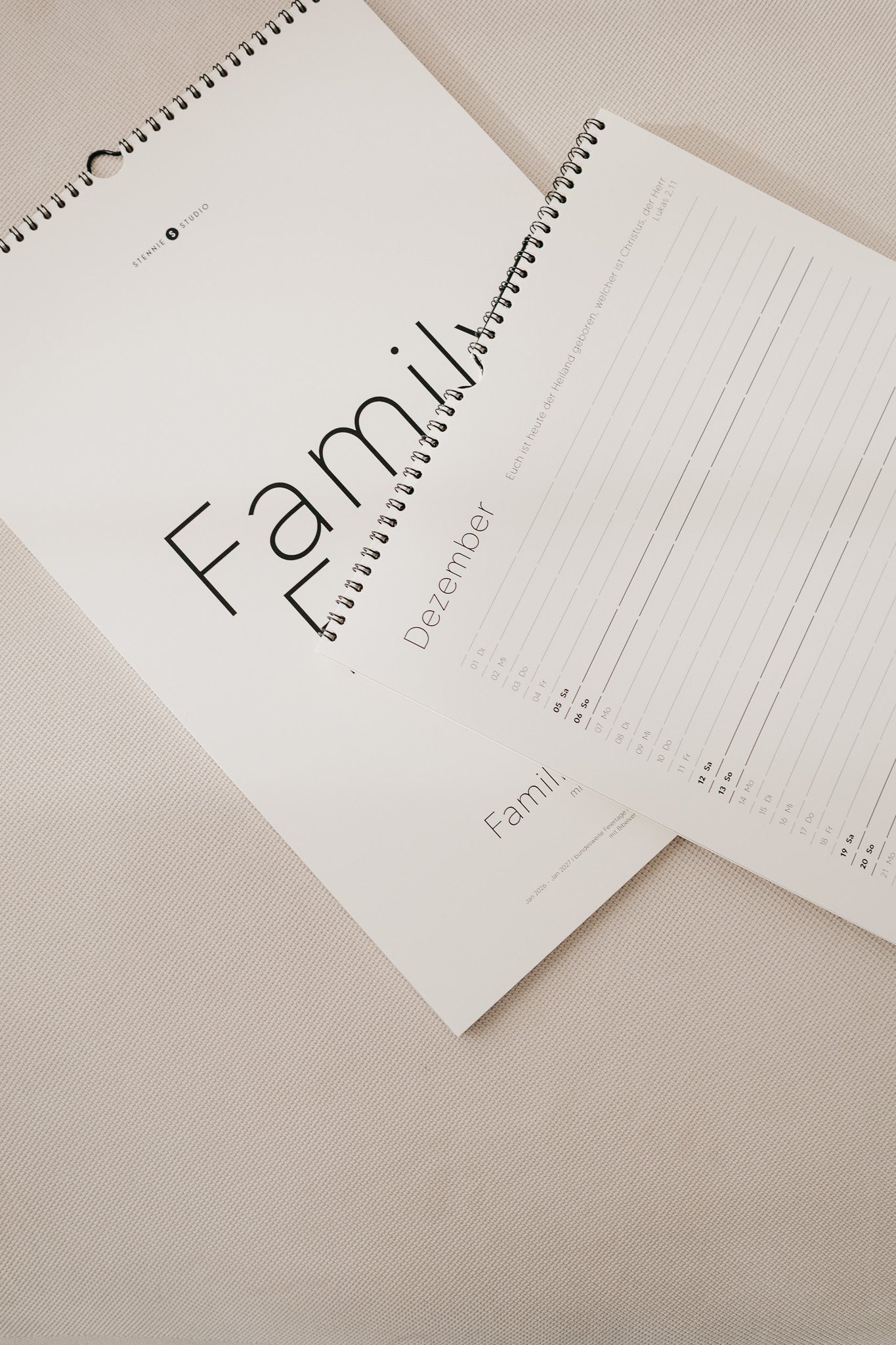 Familienplaner 2026 - 4,5 oder 6 Spalten