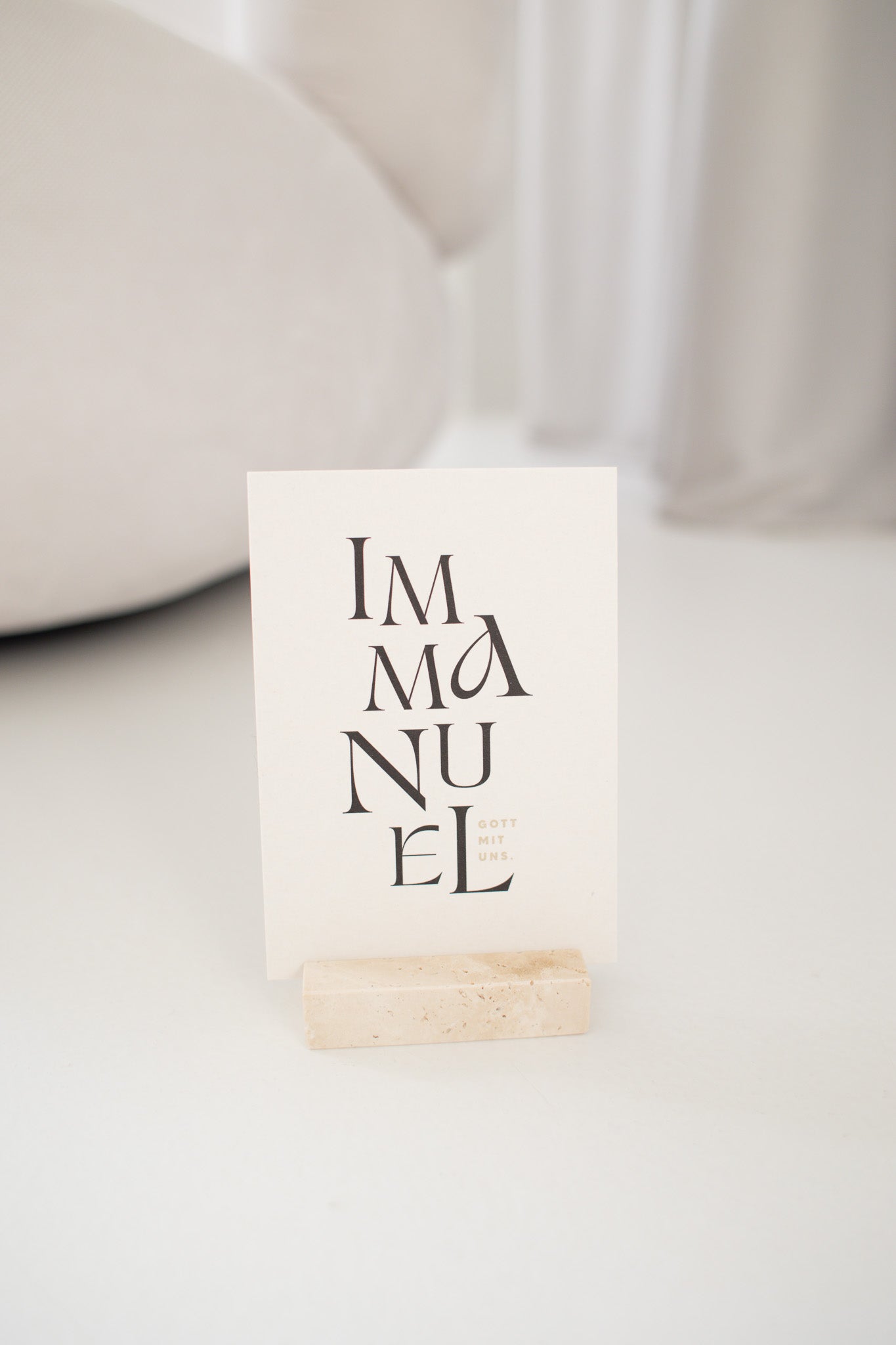 Immanuel - Weihnachtskarte A6 auf Schilfpapier