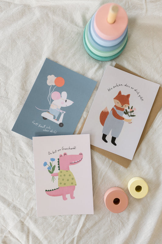 Kartenset "Wie schön, dass du geboren bist" - A6