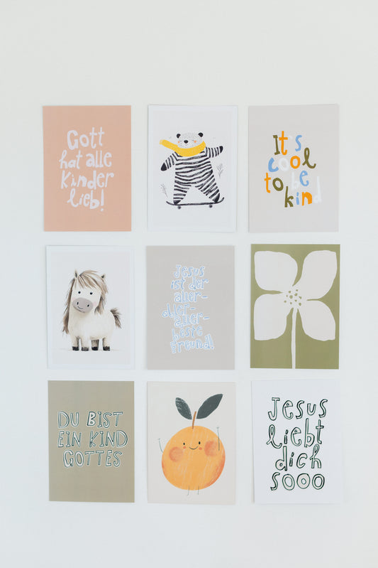 Kinder Gottes - 9x2 Motive in A4 fürs Kinderzimmer