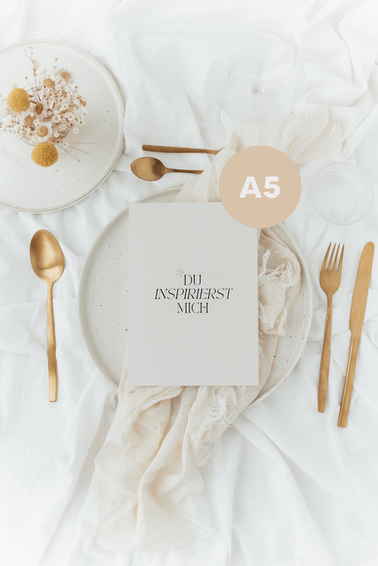 Du inspirierst mich - Statementkarte A5