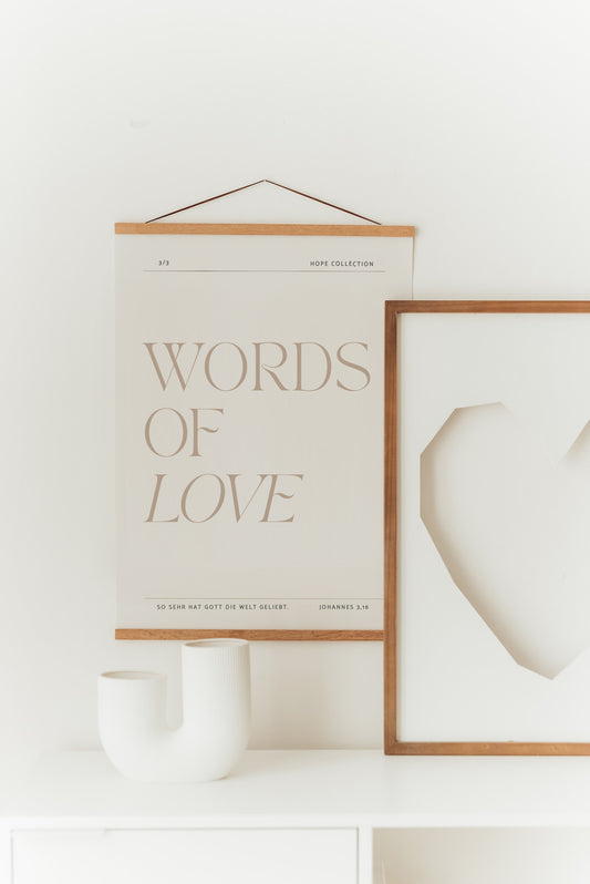 Letzte Chance! Words of Love - Poster 50x70 cm