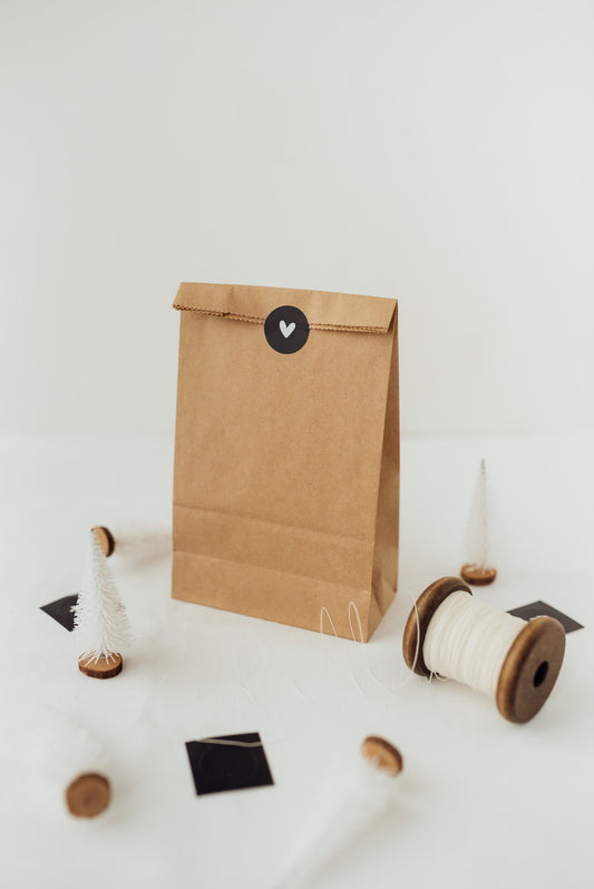 10 Mini-Aufkleber "Herz"